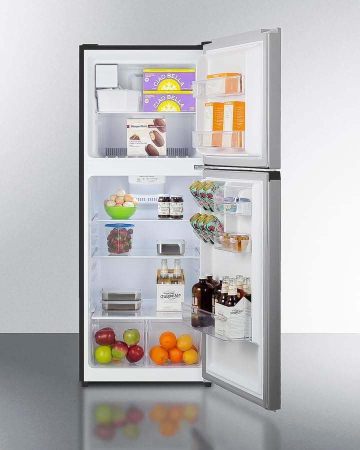 Sleek Stainless Steel Refrigerator-Freezer TM
